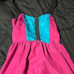 Stylish Pink and Blue Women's Dress